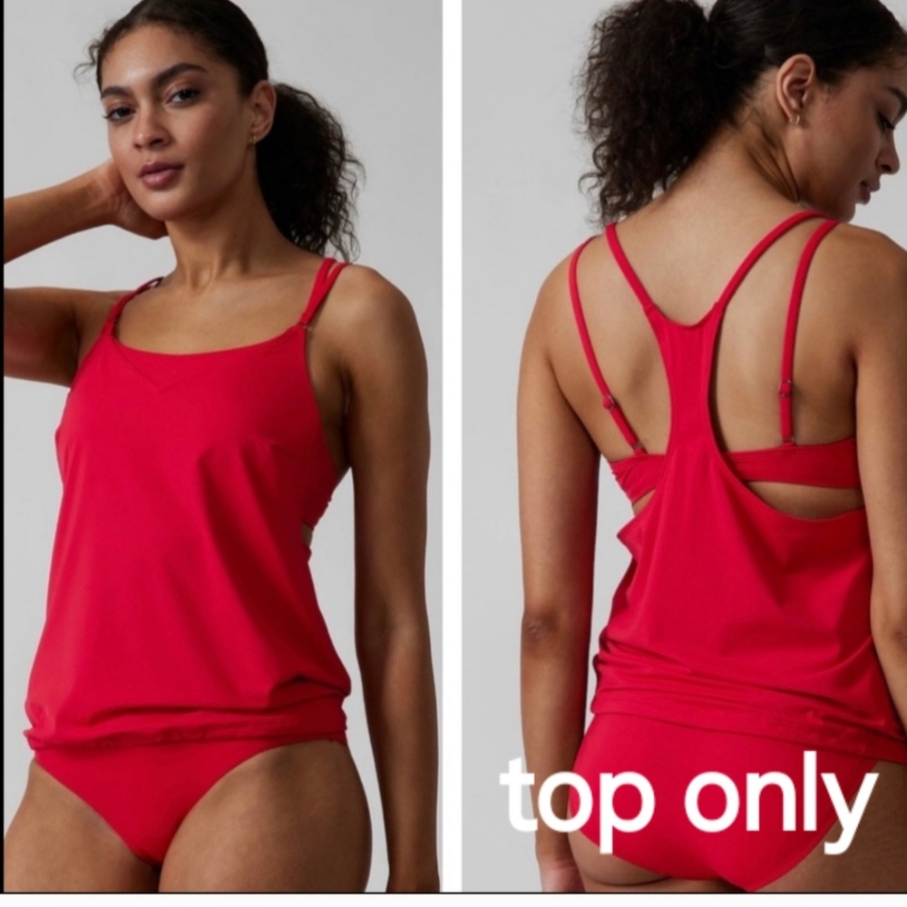 Athleta Seascape Blousy Tankini TOP 32D/DD *NEW*